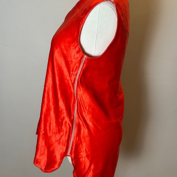 Lanvin Orange Linen Blend Sleeveless Top Size 34 - Picture 3 of 12